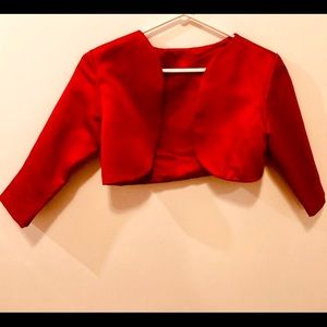 Kids red bolero jacket